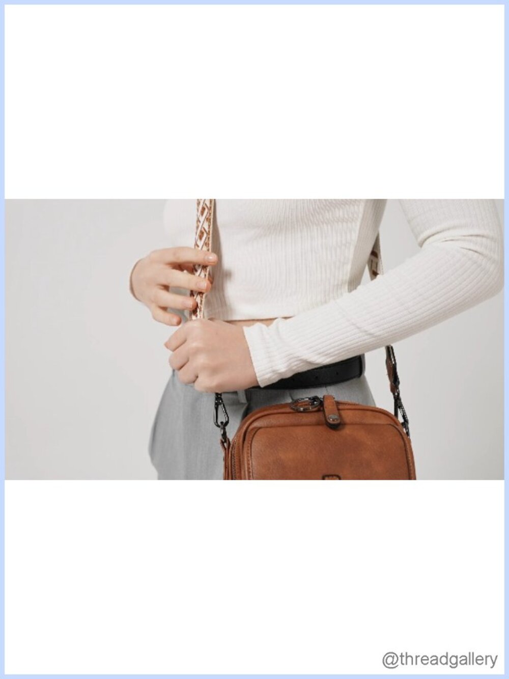 Leather Crossbody Bag Small Anti Theft Messenger Purse RFID - Picture 6 of 6